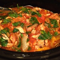 Simple Crock Pot Italian Chicken with Onions & Peppers